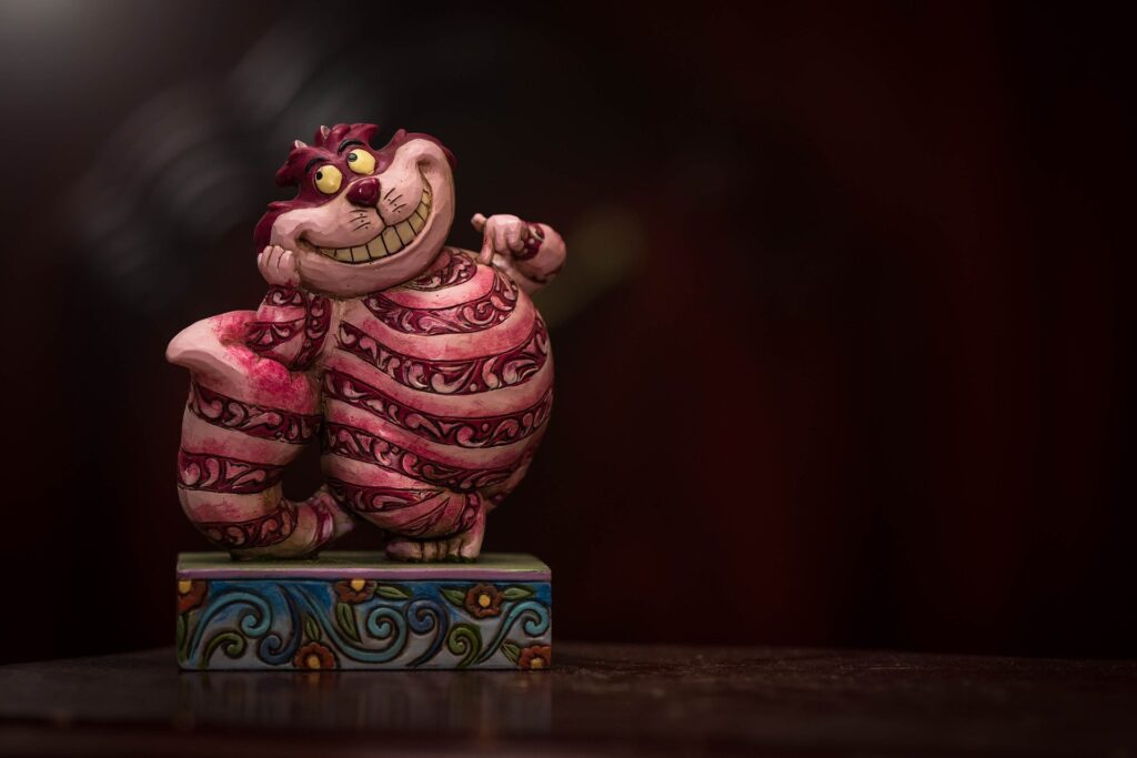 De Cheshire cat uit Alice in Wonderland.